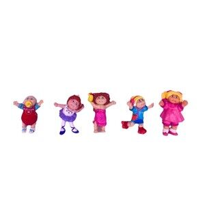 Vintage 1980's Cabbage Patch Kids Mini Figures PVC Figurines Lot of 5 Various
